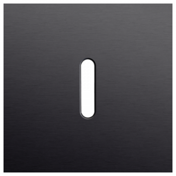 plaque de recouvrement pour 1 fonction simple rocker alu black brushed (code 224)