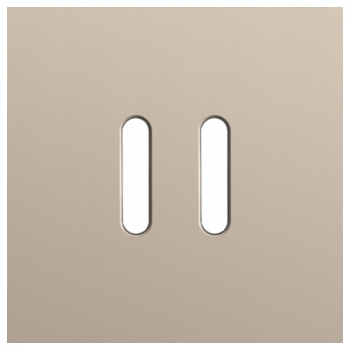 plaque de recouvrement simple pour 1 fonction double rocker steel champagne coated (code 166)