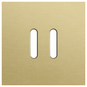 NIKO plaque de recouvrement simple pour 1 fonction double rocker alu gold brushed (code 227)