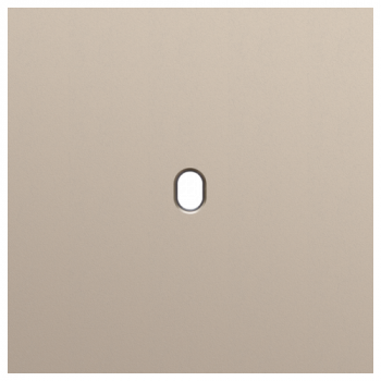 plaque de recouvrement pour 1 fonction simple toggle steel champagne coated (166)