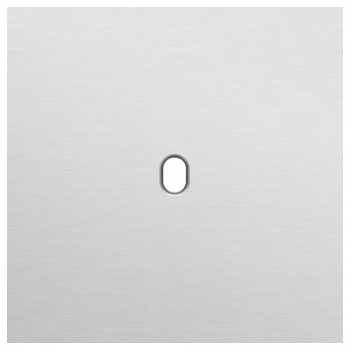 afdekplaat voor 1 enkelvoudige schakelfunctie toggle alu grey brushed (155)