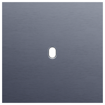 plaque de recouvrement pour 1 fonction simple toggle alu blue grey brushed (226)