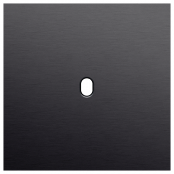 NIKO afdekplaat voor 1 enkelvoudige schakelfunctie toggle alu black brushed (224)