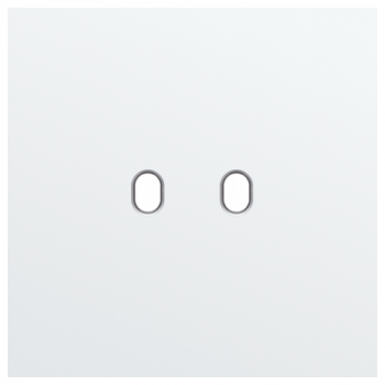 afdekplaat voor 1 tweevoudige schakelfunctie toggle steel white coated (154)