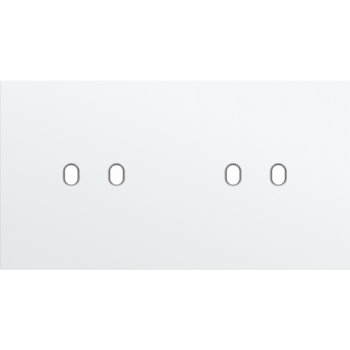 afdekplaat tweevoudig horizontaal 71 mm voor 2 tweevoudige schakelfuncties toggle steel white coated (154)