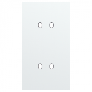 plaque de recouvrement double vertical 71mm pour 2 fonctions double toggle steel white coated (154)