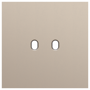 afdekplaat voor 1 tweevoudige schakelfunctie toggle steel champagne coated (166)