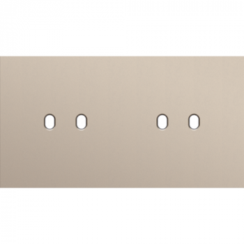 afdekplaat tweevoudig horizontal 71 mm voor 2 tweevoudig schakelfuncties toggle steel champagne coated (166)