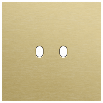 NIKO plaque de recouvrement simple pour 1 fonctions interrupteur double toggle alu gold brushed (227)