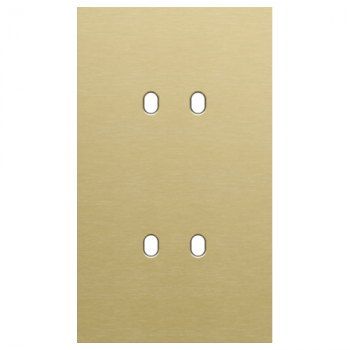 afdekplaat tweevoudig verticaal 60mm voor 2 tweevoudige schakelfuncties toggle alu gold brushed (227)