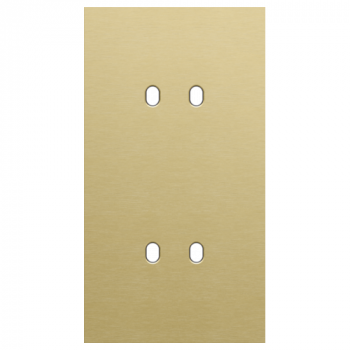NIKO plaque de recouvrement double vertical 71mm pour 2 fonctions inter.double toggle alu gold brushed (227)