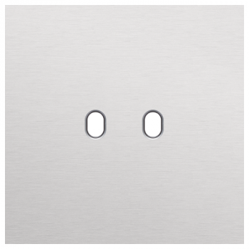 plaque de recouvrement simple pour 1 fonction interrupteur double toggle alu grey brushed (155)
