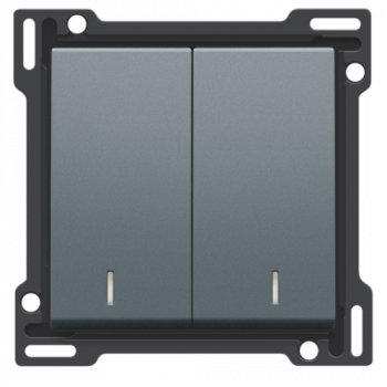 NIKO PURE niko set de finition pour mécanisme avec deux touches et propre lentille blue grey coated NIKO PURE niko set de finition pour mécanisme avec deux touches et propre lentille blue grey coated