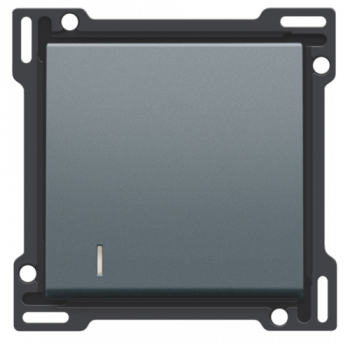 niko afwerkingsset met lens voor enkelvoudige schakelaar of drukknop blue grey coated (220)