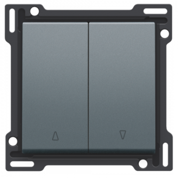 NIKO PURE niko afwerkingsset voor tweevoudige rolluikdrukknop blue grey coated (220) NIKO PURE niko afwerkingsset voor tweevoudige rolluikdrukknop blue grey coated (220)