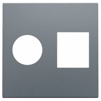 niko afwerkingsset voor enkelvoudige coaxaansluiting en netwerkaansluiting rj45 blue grey coated (220)