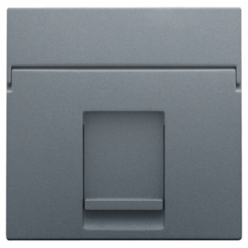 niko centraalplaat data voor 1 x rj aansluiting utp cat 5e vlak blue grey coated (220)
