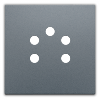 NIKO PURE niko afwerkingsset voor 5 polige telefooncontactdoos blue grey coated (220)