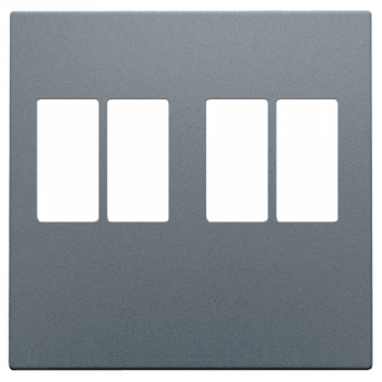 NIKO PURE niko afwerkingsset voor tweevoudige luidsprekeraansluiting blue grey coated (220)