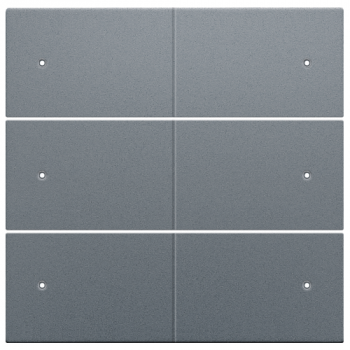 niko afwerkingsset voor 6-voudige potentiaalvrije drukknop 24v met leds blue grey coated (220)