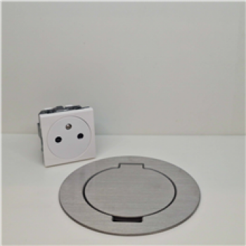 ROUND TAIL arpi ip64 vloerstopcontact 2p+a met klapdeksel (11) steel beach