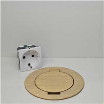 ROUND TAIL arpi vloerstopcontact ip64 2 polig met randaarding (schuko) en klapdeksel (06)