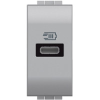 living light usb contactdoos type c 15w 1 module (alu)