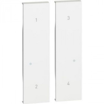 BTICINO living now with netatmo toets 4 scenariobedieningen wit 2 modules