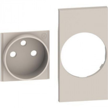BTICINO living now sierplaat voor contactdoos 2p+a 2 modules zand