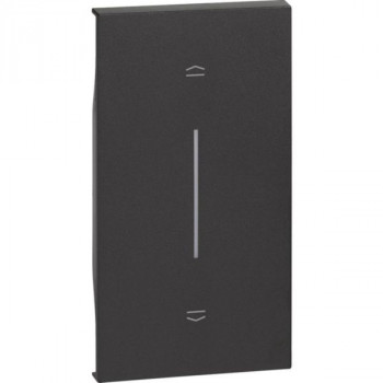 BTICINO living now touche pour commande volets roulant 2 modules noir