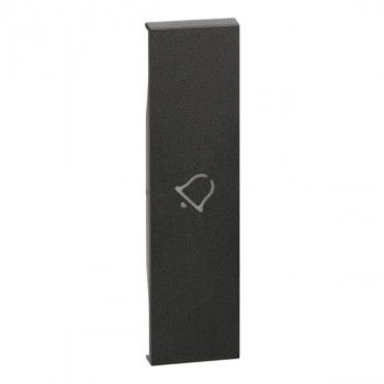 BTICINO living now touche pour commande avec symbole sonnerie 1 module noir