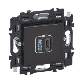 LEGRAND valena usb type c lader snel opladen tot 30w zwart LEGRAND valena usb type c lader snel opladen tot 30w zwart