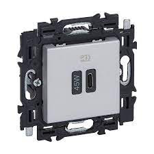 LEGRAND valena next usb type c + c oplader 45w power delivery alu