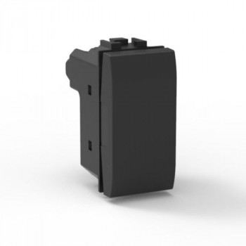 living light bouton poussoir double 10a 2p no + no (noir)