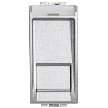 BTICINO living light rj45 stp cat 6a 1 module à encliqueter alu BTICINO living light rj45 stp cat 6a 1 module à encliqueter alu
