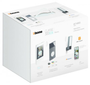 BTICINO kit linea 3000 zwart en classe 300eos met buitencamera