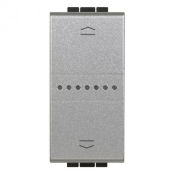 BTICINO living light with netatmo rolluikbediening schakelaar 1 module alu BTICINO living light with netatmo rolluikbediening schakelaar 1 module alu