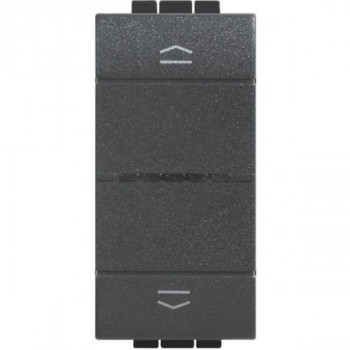 BTICINO living light with netatmo rolluikbediening vergrendels 1 module zwart BTICINO living light with netatmo rolluikbediening vergrendels 1 module zwart