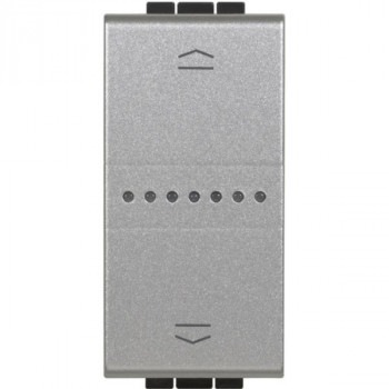 BTICINO living light with netatmo rolluikbediening vergrendels 1 module alu BTICINO living light with netatmo rolluikbediening vergrendels 1 module alu