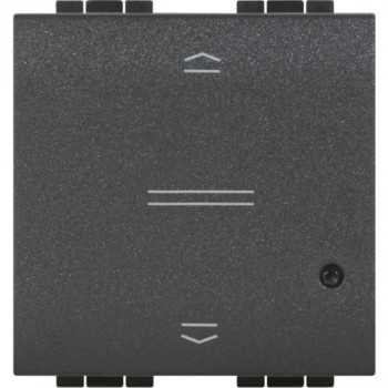 BTICINO living light with netatmo rolluikbediening met nulleider 2 modules zwart BTICINO living light with netatmo rolluikbediening met nulleider 2 modules zwart