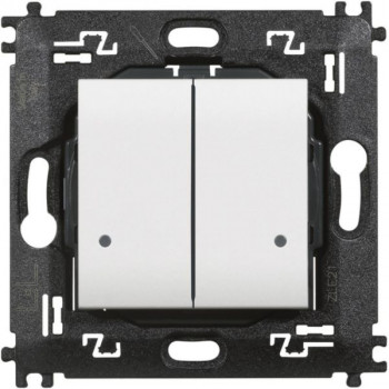BTICINO living light with netatmo dubbele draadloze schakelaar 2 modules wit BTICINO living light with netatmo dubbele draadloze schakelaar 2 modules wit