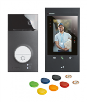 BTICINO kit linea 3000 zwart (ral9005) en zwarte classe 300eos with netatmo