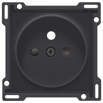 afwerkingsset stopcontact met penaarde voor rocker en toggle anthracit coated (122)