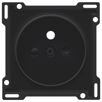 afwerkingsset stopcontact met penaarde voor rocker en toggle black coated (161)
