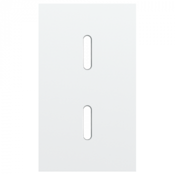NIKO plaque de recouvrement double verticale 60mm pour 2 fonctions simple rocker steel white coated (code 154)