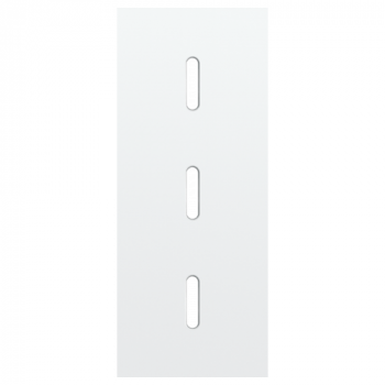 plaque de recouvrement triple verticale 60mm pour 3 fonctions simple rocker steel white coated (code 154)