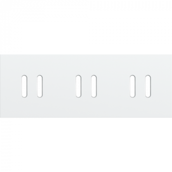 afdekplaat drievoudig horizontaal 71 mm voor 3 tweevoudige schakelfunctie rocker steel white coated (154)