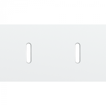 NIKO afdekplaat tweevoudig horizontaal 71 mm voor 2 enkelvoudige schakelfuncties rocker steel white coated (154)