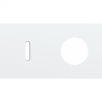 NIKO afdekplaat tweevoudig horizontaal 71 mm voor 1 enkelvoudig schakelfunctie en 1 stopcontact rocker steel white coated (154)