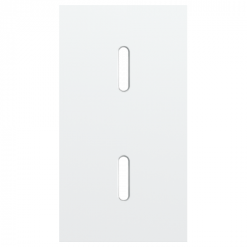 plaque de recouvrement double verticale 71mm pour 2 fonctions interrupteur simple rocker steel white coated (code 154)